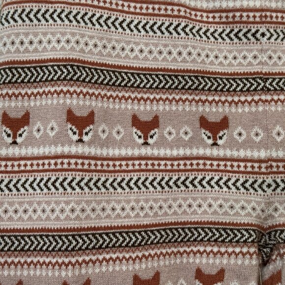 Mossimo Supply Co. Fair Isle Style Sweater Leggings, Beige/Brown Fox, XL - Picture 3 of 10